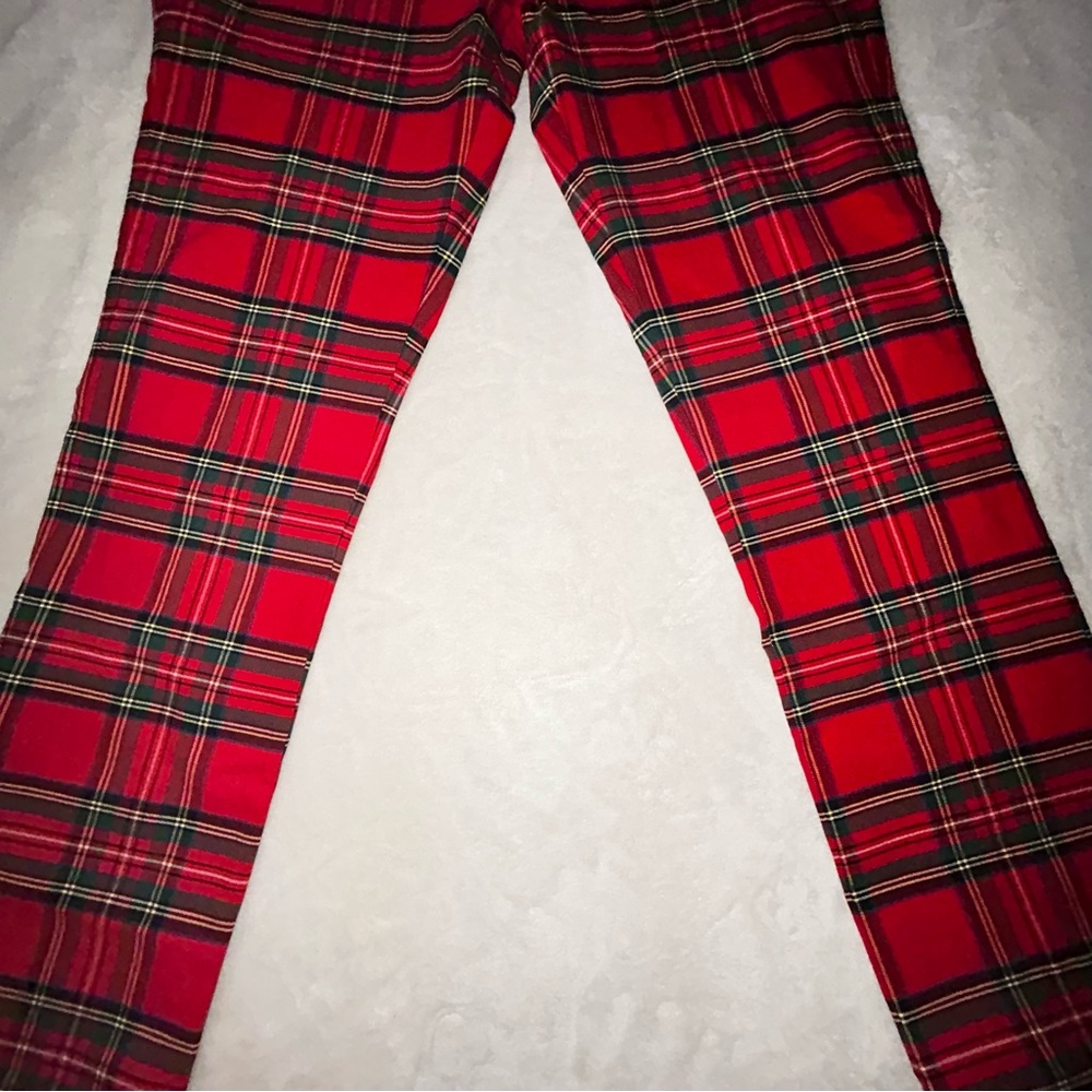 Castaway Men's Red and Green Plaid Pants size 32”x32” NEW - Picture 4 of 14